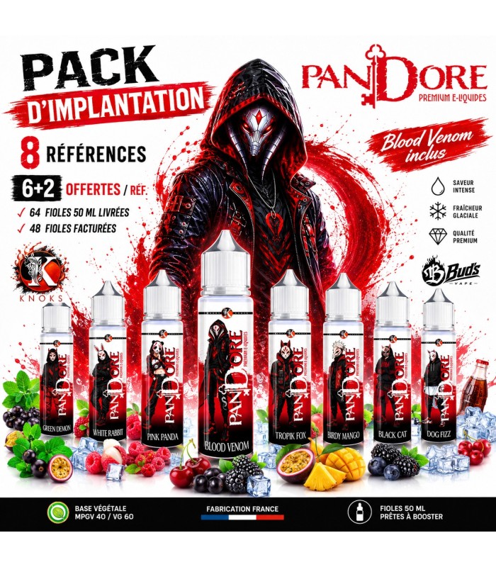 Pack d'implantation Pandore 8 références 50 ml — Blood Venom inclus